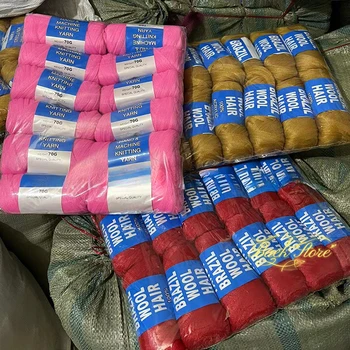 70 g/rotolo di capelli di lana brasiliana filo africano intrecciare l'estensione dei capelli capelli sintetici all'uncinetto per maglieria twist afro senegalese