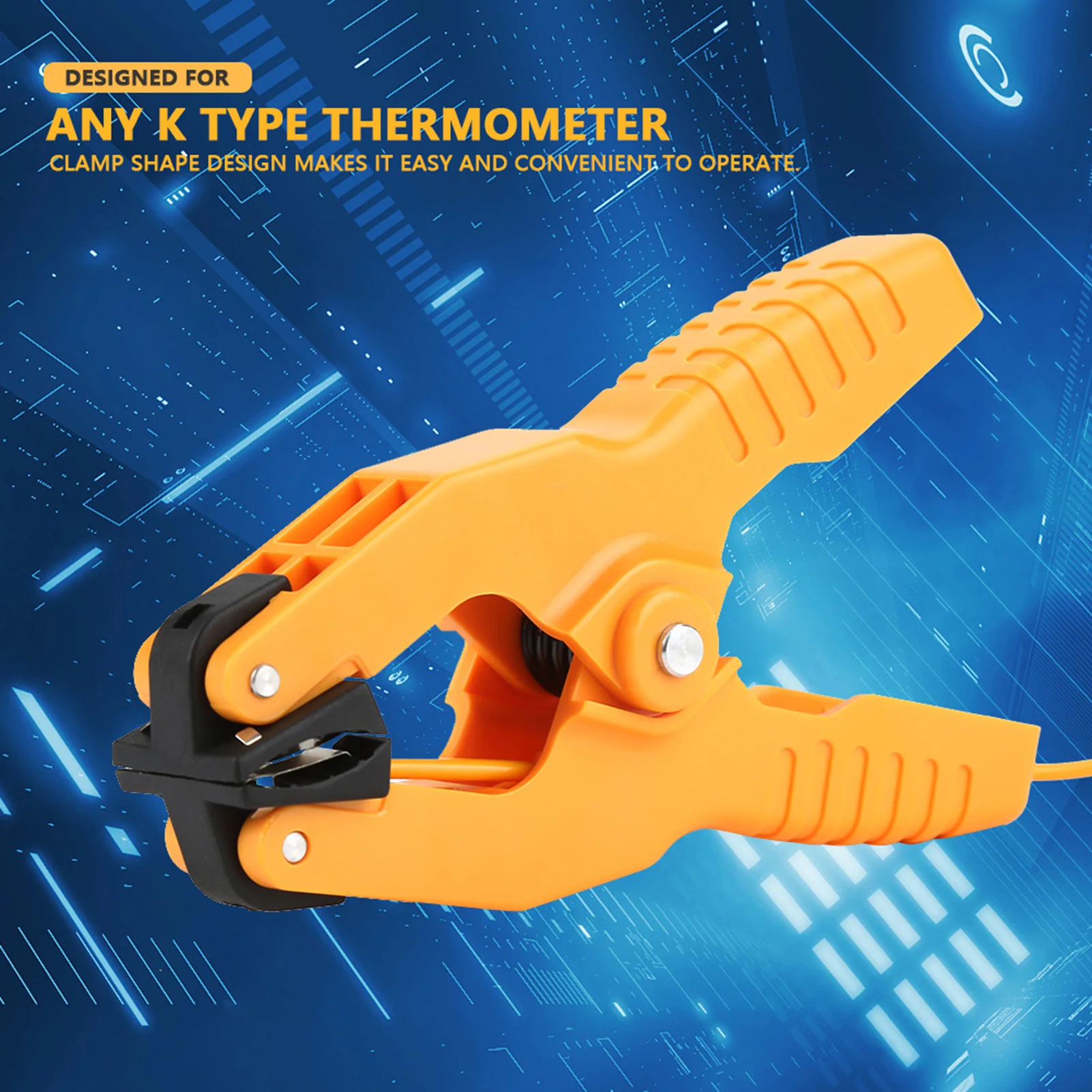 K Type Thermocouple Sensor Temperature Lead Pipe Clamp 1~3/8" -40~200℃ temperature sensor