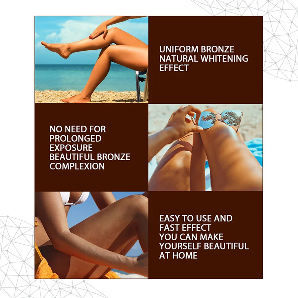Fast Sunless Tanning Body Self Tanners Meihei Frost Beach Sun-free Sun Smear Body Wheat Tone Bronze Skin Help Black Care Cream