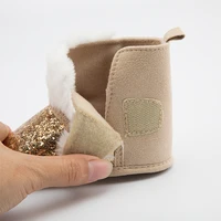 Sequin Newborn Baby Boys Girls Boots Warm Fluffy Soft Anti-slip Toddler First Walkers Multicolor Winter Infant Baby Shoes 0-18M 4