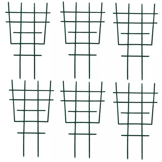 6 db Növényi Rácsok Egymásra Rakható Kicsi Cserepes Rácsos Műanyag Mászó Rács Újrafelhasználható Virágtámogató Növény - Image 2