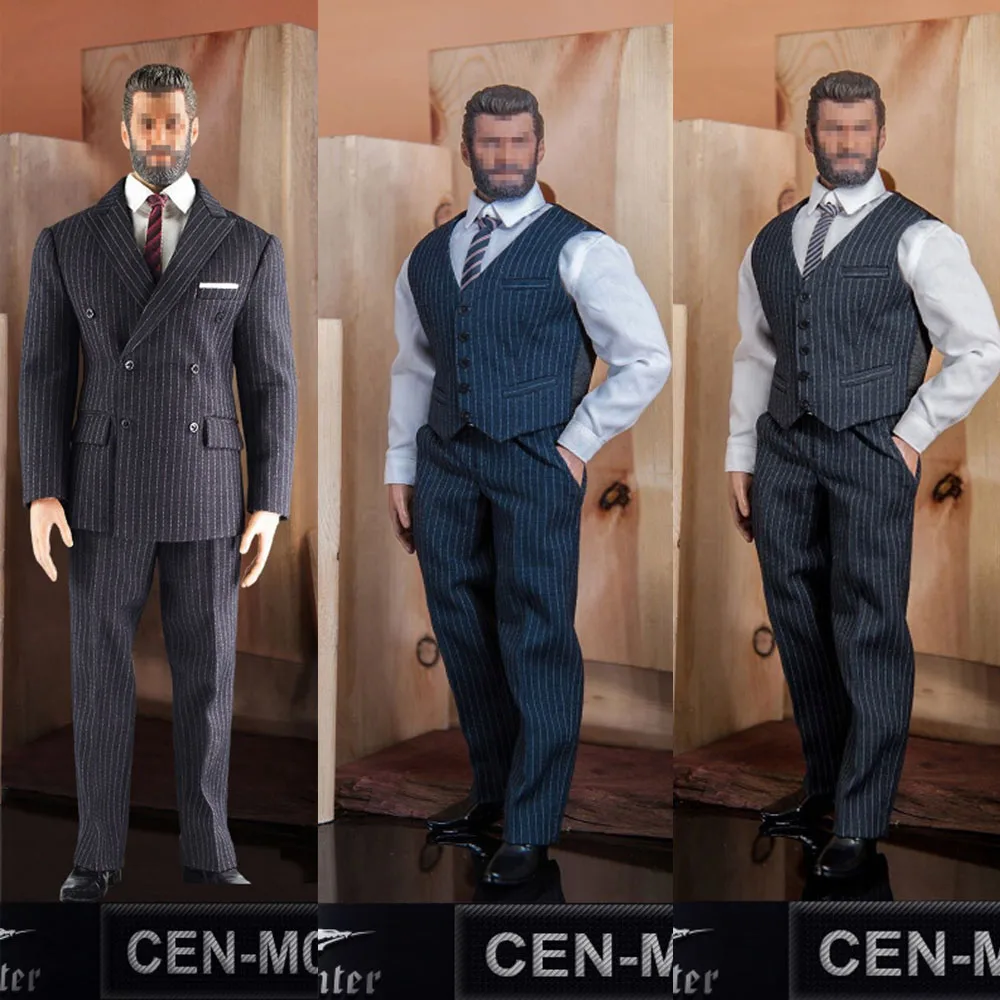 

Toy Center CEN-M05 1/6 Soldiers British Gentleman Striped Western Suit Shoes Clothes Set For M34 TBLEAGUE Strong Body