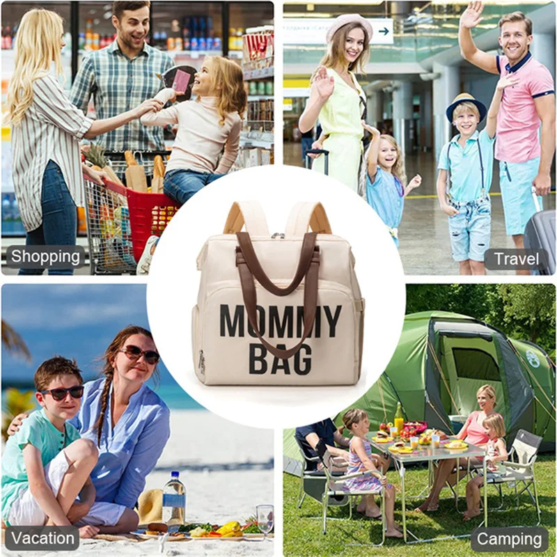 Fashion Mommy Bag Backpack for Outdoor Travel Baby Care Large Capacity Multifunctional Diaper Bag Nappy Organize Stroller diaper bag maternity bag diaper backpack