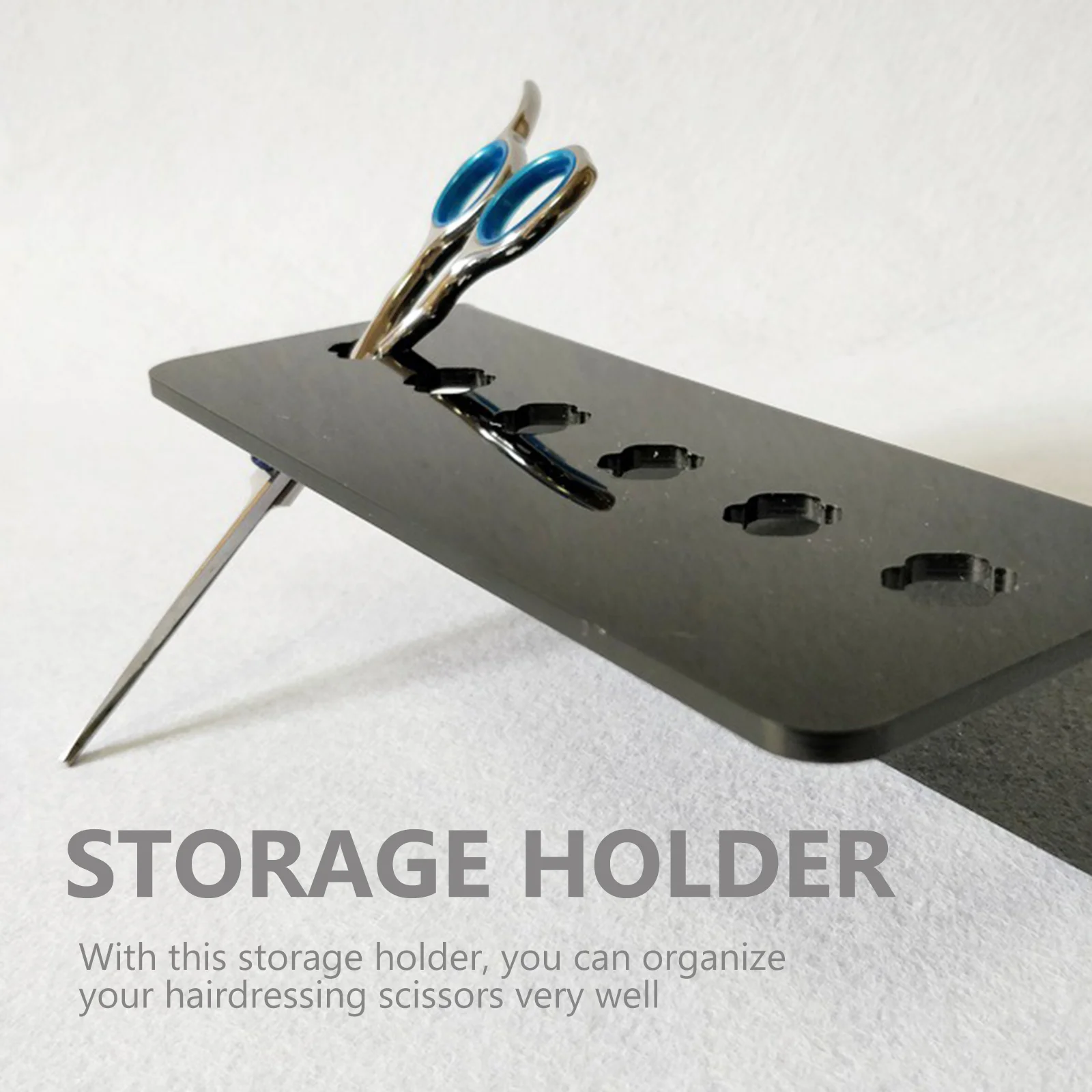 거치대 미용 가위 스탠드, 벽걸이 아크릴 사무용품, 미용사 가위, 이발사 칼