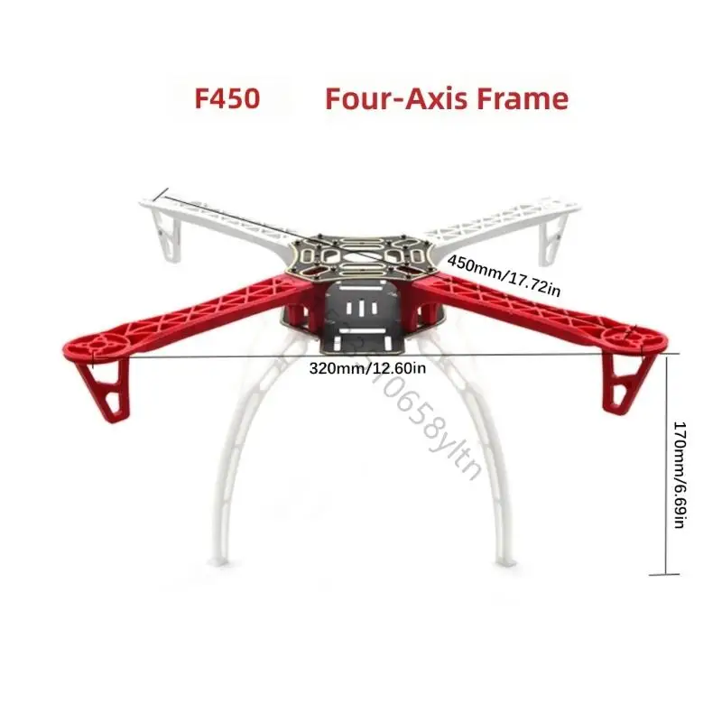 항공 사진 T5EE용 금 도금 보드 450mm 휠베이스가 있는 드론 쿼드콥터 프레임