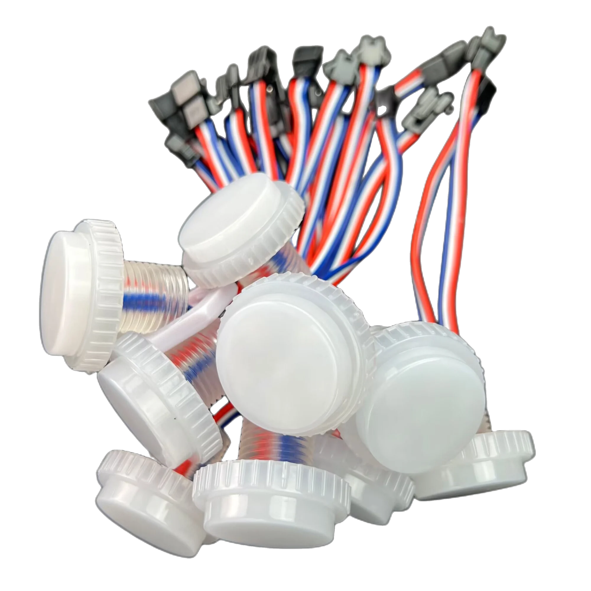30mm 직경, 픽셀 모듈, UCS1903IC, DC12V, 6 개 5050 led, IP67 방수, RGB 주소 지정 가능 풀 컬러