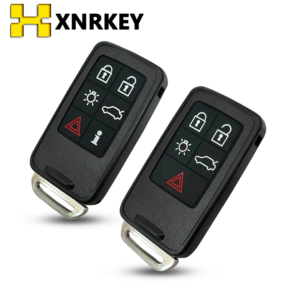 XNRKEY 5 6 Button Smart Car Key Shell Pad for Volvo XC60 XC40 S90 V40 XC70 V70 S40 V50 Replacement   Remote Key Case Cover