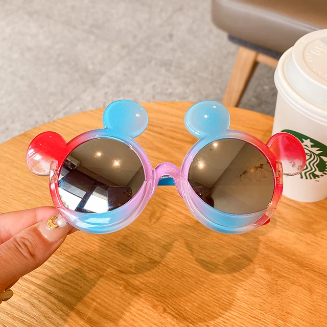2021 Boy Girl Cute Cartoon Bear Shape Fashion Round Sunglasses Children Vintage Sunglasses UV Protection Classic Kids Eyewear star