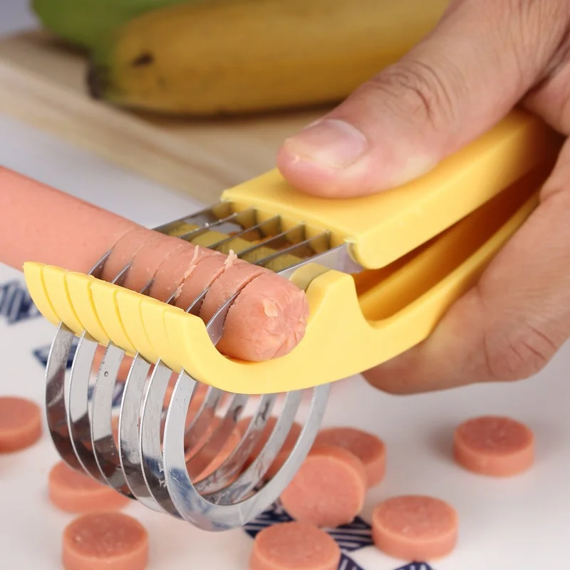 Banana Cutter Chopper Home Kitchen Tool Vegetable Peeler Salad Slice Stainless Steel Fruit Cutter Cucumber Knife