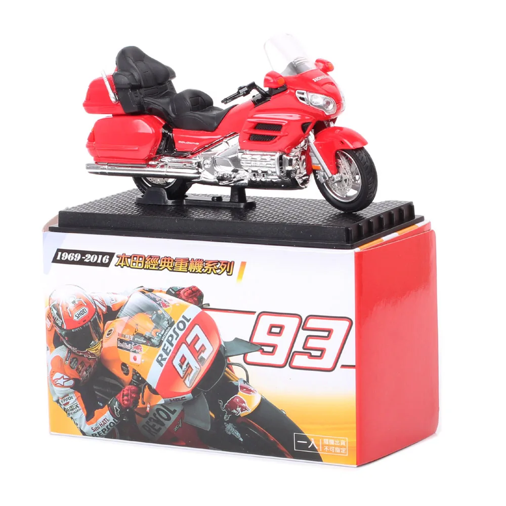 

Kids 1:24 Scale Tiny Honda Gold Wing Touring Rider 2004 Motorcycle Model Toy Diecast Bike Vehicles Red For Collection Souvenir