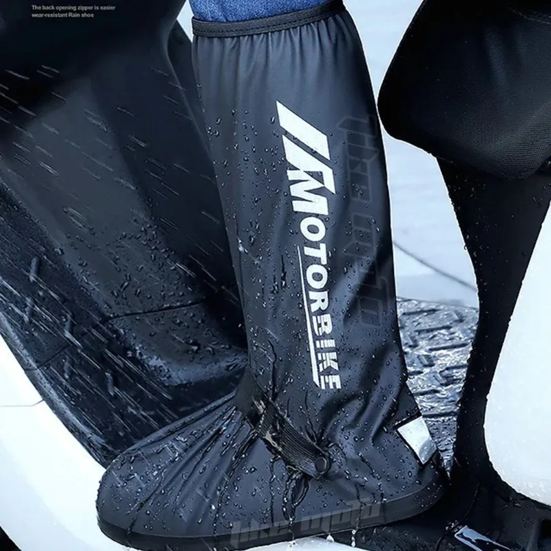 Motorcycle Rain Boots Waterproof Reflective Snowy Non-Slip Footwear Reusable Rainproof Shoes Cover