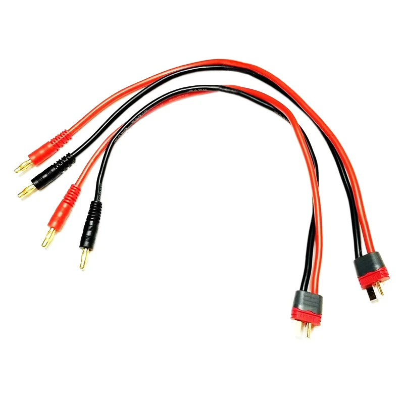 Câble Deans T Plug vers 4mm Banane 14AWG 30cm Lot 1/2