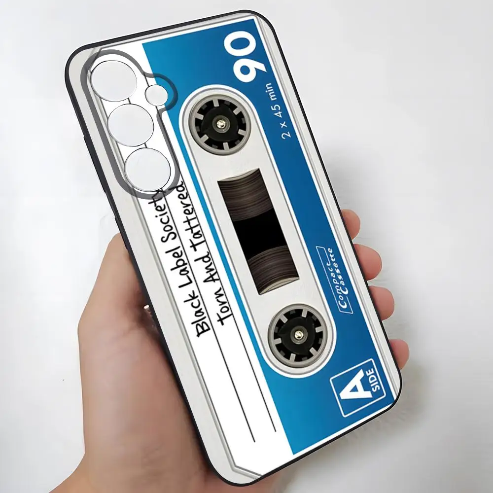 Retro Magnetic Radio Tape Cassette Phone Case with Glass Cover