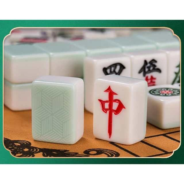 Conjunto De Jogo De Mahjong Chinês Telhas Presente Mahjong Jogo De  Tabuleiro Leve Mini Mahjong - AliExpress