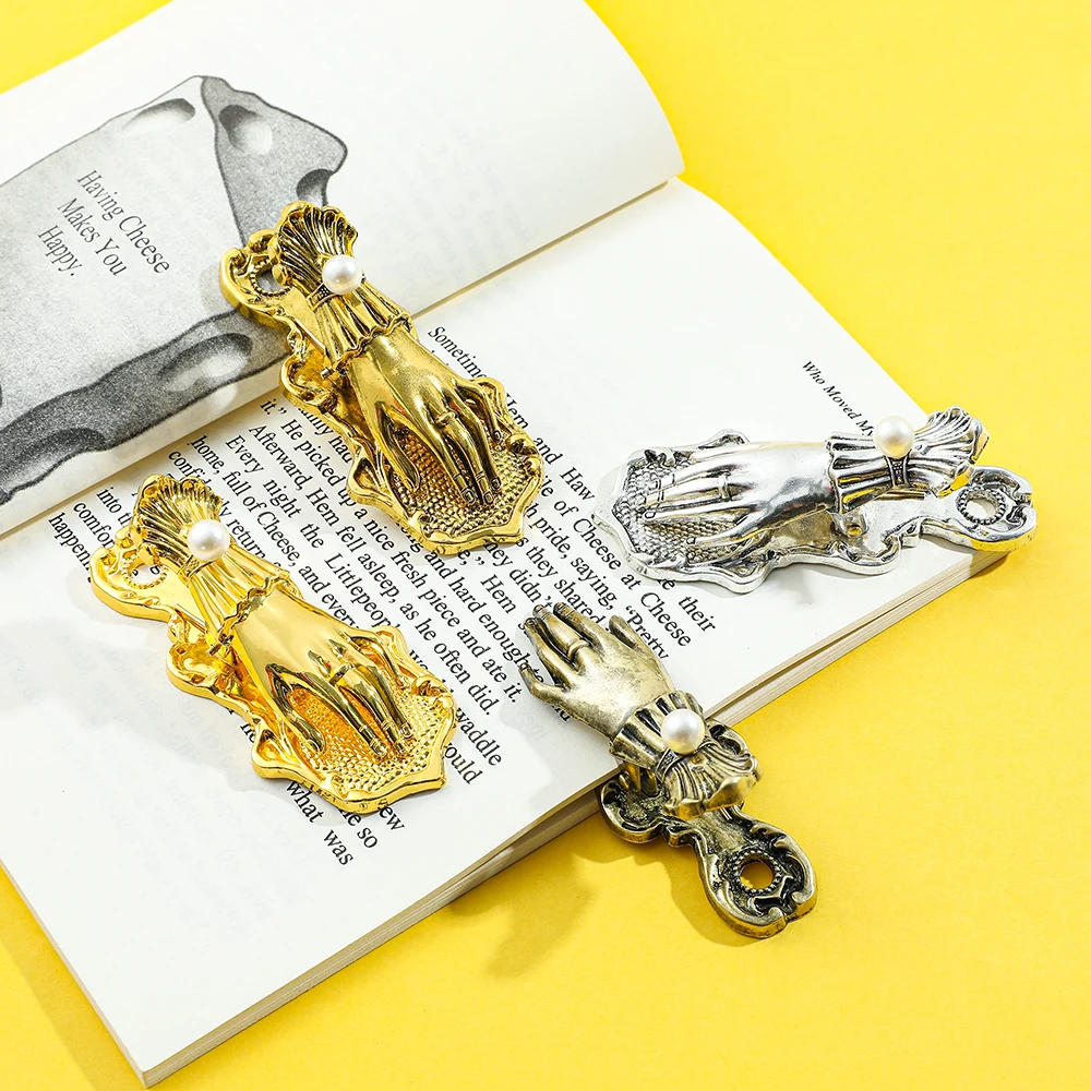 Bookmarks stationery supplies A vintage heavy-duty pearl hand bookmark book holder perfect reading gift for lovers friends and girlfriends