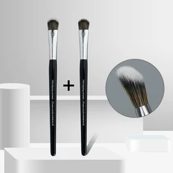 Professional Foundation Brush with Broom Head for Liquid Foundation and Concealer Application (2pcs 52 brush)