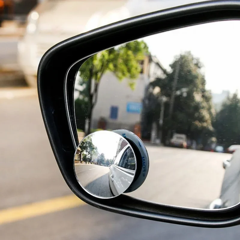 Car Mirror 360&deg; Rotation Blind Spot Wide Angle Adjustable Small Round Convex Reversing Auxiliary Rearview