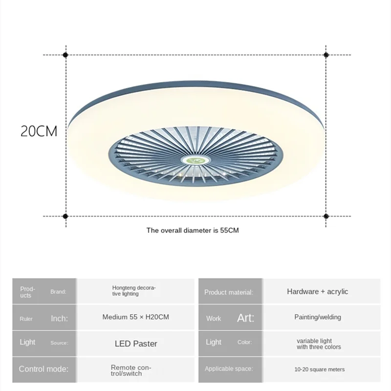 Smart Ceiling Fan Lamp LED Light Remote Control Chandelier Electric Roof Lighting Living Room 110v 220 V Bedroom Home Appliance