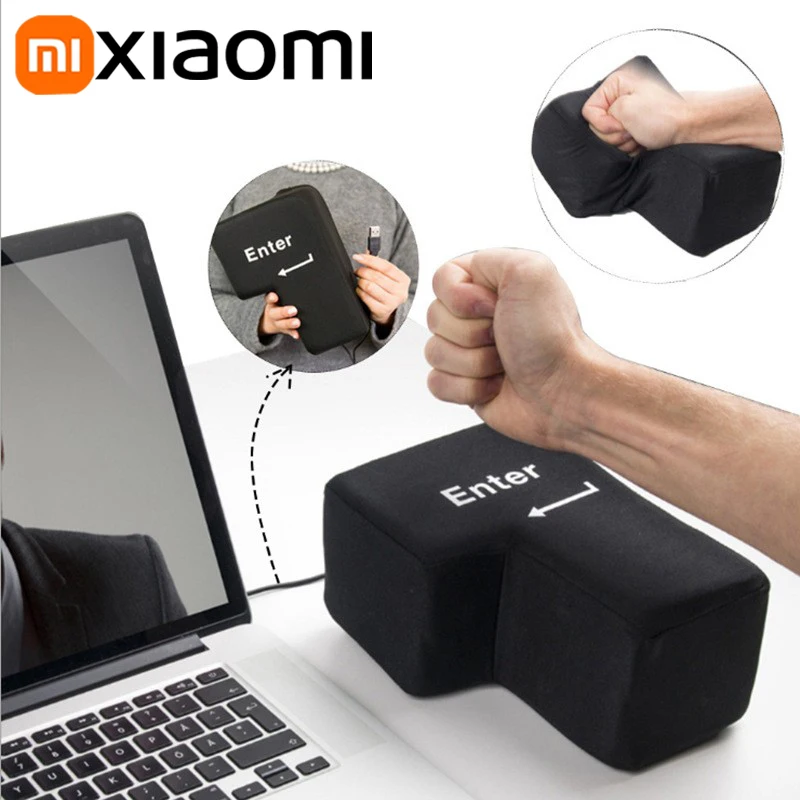 Xiaomi Anti-Stress Computer Enter Key Big USB Keyboard Vent Button Pillow Desktop Stress Reliever Cushion Anti Stress Button