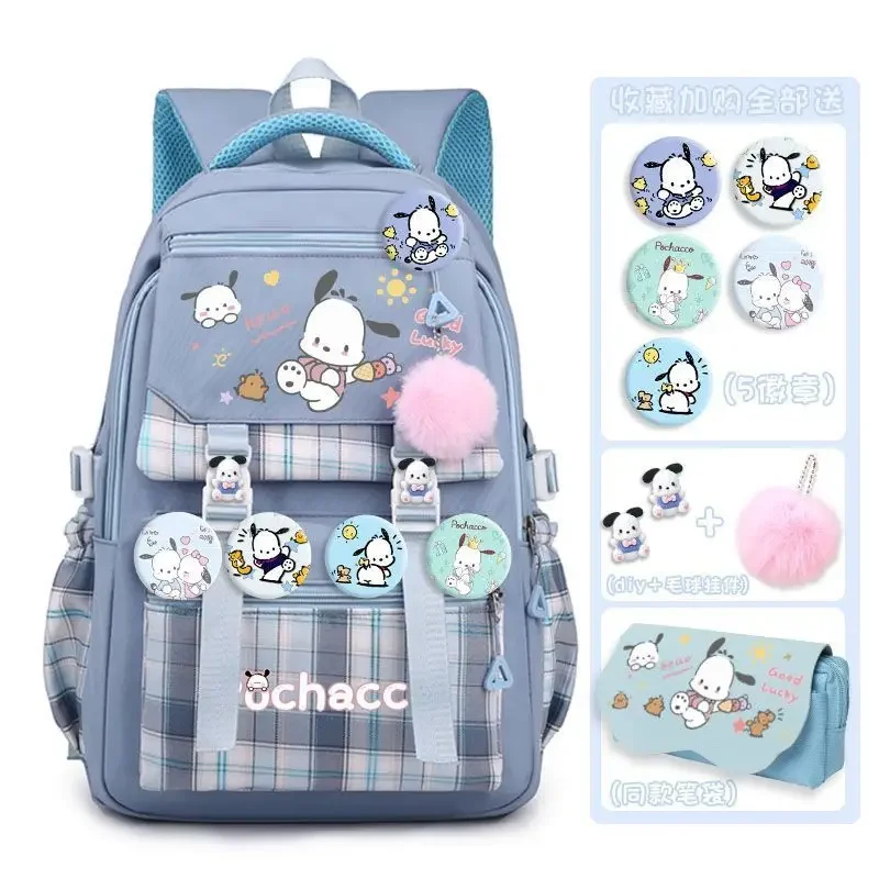 

Sanrioed Cinnamoroll Pochacco Kuromi Melody Anime Backpack Cute Schoolbags Cartoon Large Capacity Shoulder Bag Gift for Friend