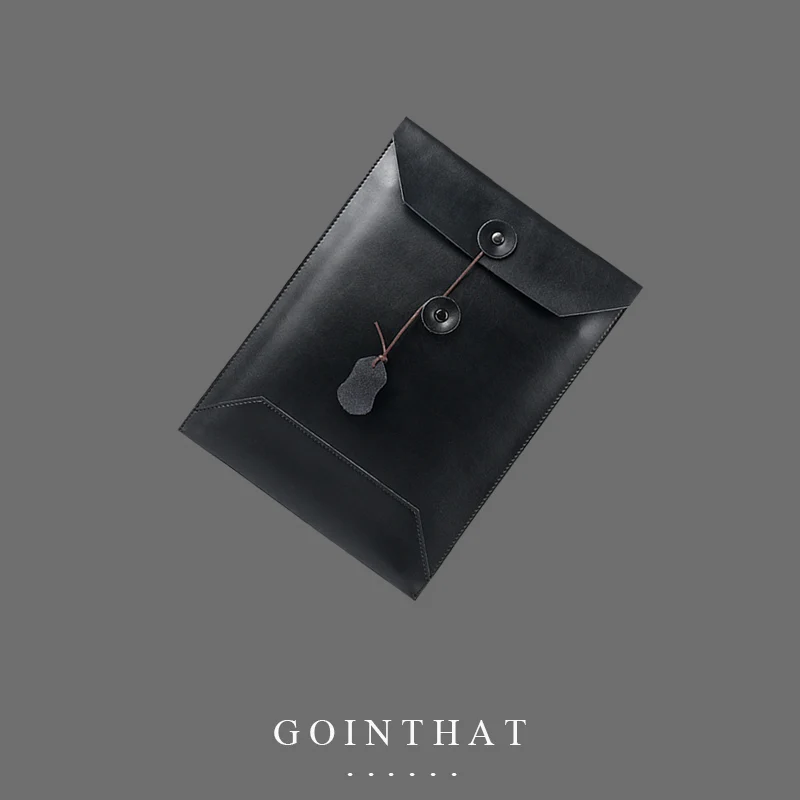 Laptop Sleeve Bag Case Notebook Cover Business Briefcase Original Genuine Leather Men A4 File Folder Envelope Messenger Clutch