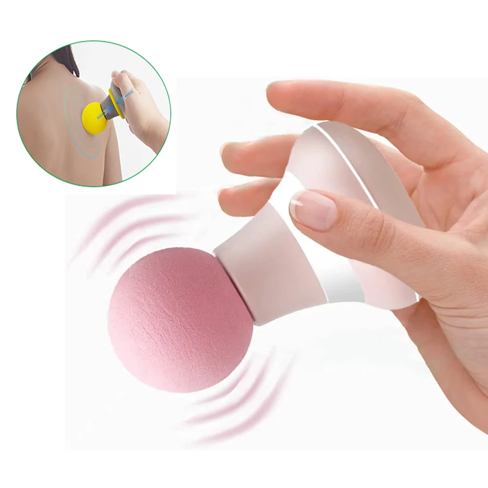 Electric Mini Adjustable Handheld Massager with Dual Button Massage for Muscle Relaxation Body Stretching Yoga Exercise Massager