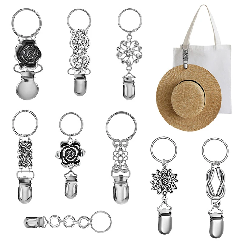 

Metal Leather Hat Clip On Bag Hat Holder For Travel Hat Keeper Clip Outdoor Camping Hiking Multifunctional Duck Clip