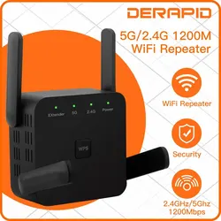 High-Speed Dual-Band WiFi Range Extender & Signal Amplifier - Universal Plug - US Plug