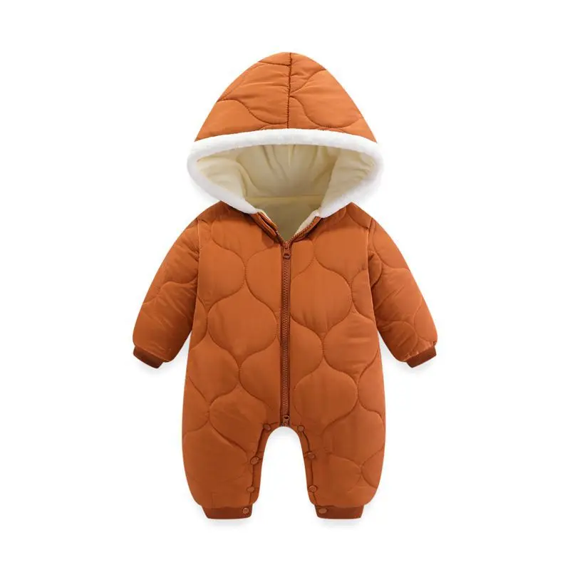 

Winter Baby Rompers Keep Warm Infant Overall Jumpsuit Newborn Hooded Romper Cotton Thicken Boys Girls Outdoor Clothing 0-2 Years