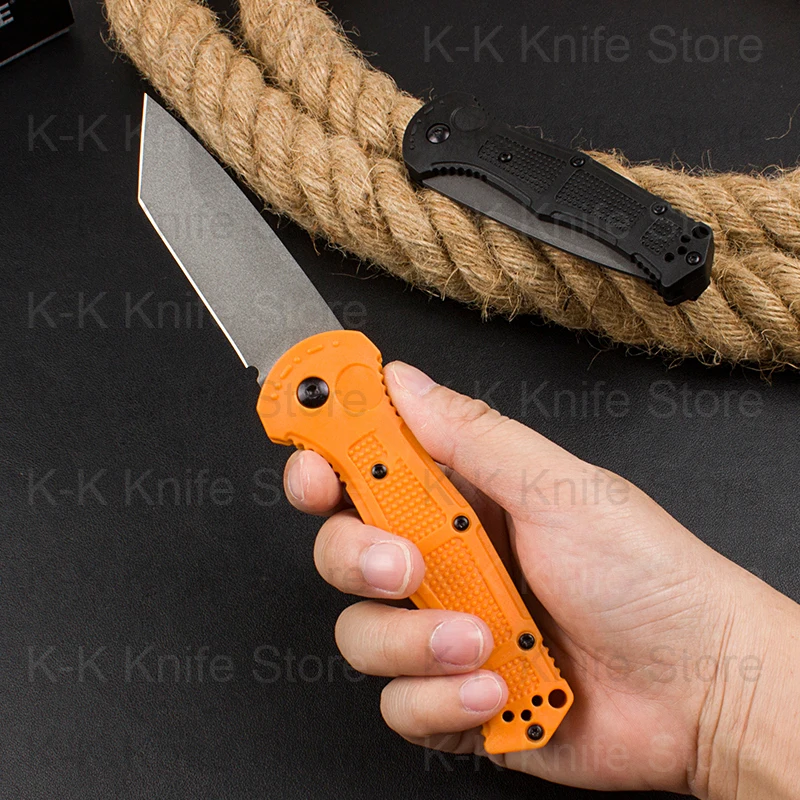 

2023 Bench9071made Pocket Knife D2 Steel 58-60HRC Hardness Blade Nylon Fiber Handle Outdoor Camping Self-defense BM9071 Knife