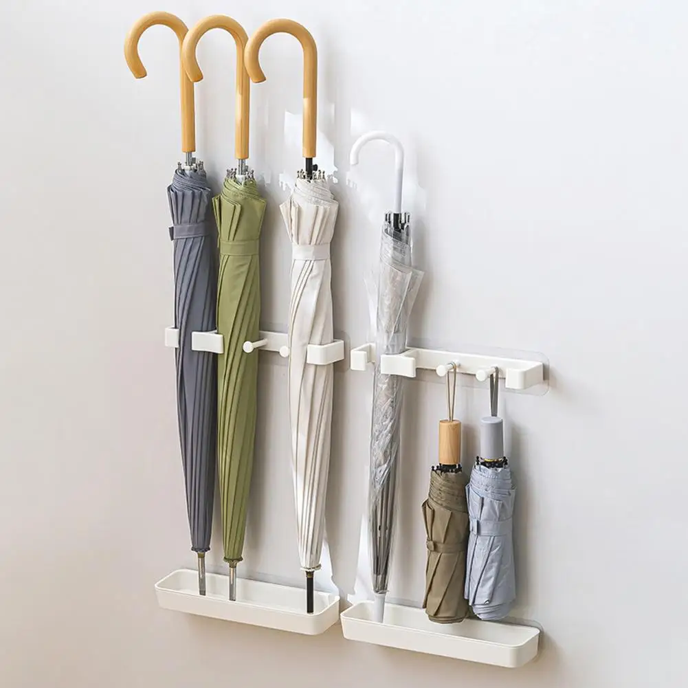 Umbrella Leaching Shelf Umbrella Holder Partition with Bracket Built-in Drain Box Draining Wall-mounted for Home
