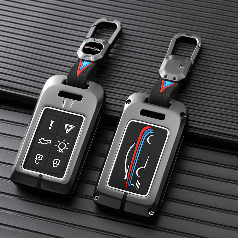 Zine Lega Silicone Car Key Cover Per Volvo Xc60 S90 S60 Xc40 Xc90 V60 Remote Key Case Fob Shell Protecter Keychian 6 Button