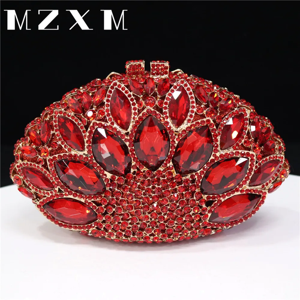 

2024 Crystal Clutch Metal Crystal Hollow-out Evening Bag Luxurious Party Handcrafted Diamond-studded Handbag Wedding Bride Bag