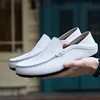 Genuine Leather Men Casual Shoes Luxury Brand Designer Men Loafers Moccasins Breathable Slip on Male Boat Shoes Plus Size 37-47