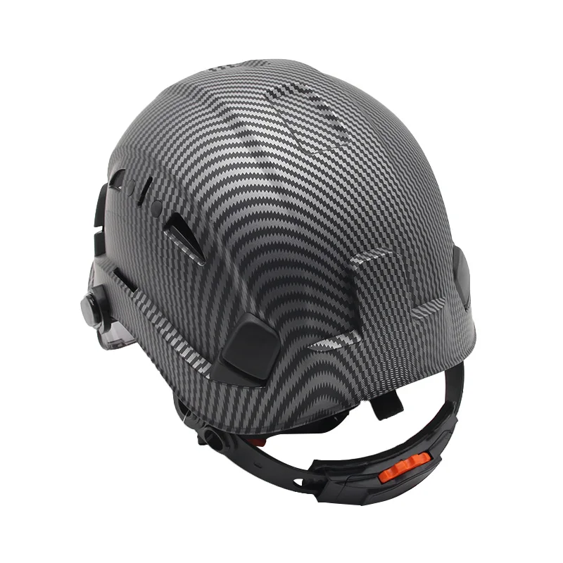 Carbon Fiber Pattern Hard Hats with Visor Construction Safety Helmets for Men Adjustable Vent Bicycle Outdoor Workwear Hardhats