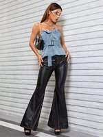 Fashion Off Shoulder Denim Tank Top Summer Clothing Women 2025 Sleeveless Strapless Hotsweet Jean Crop Top Streetwear Denim Tops 4