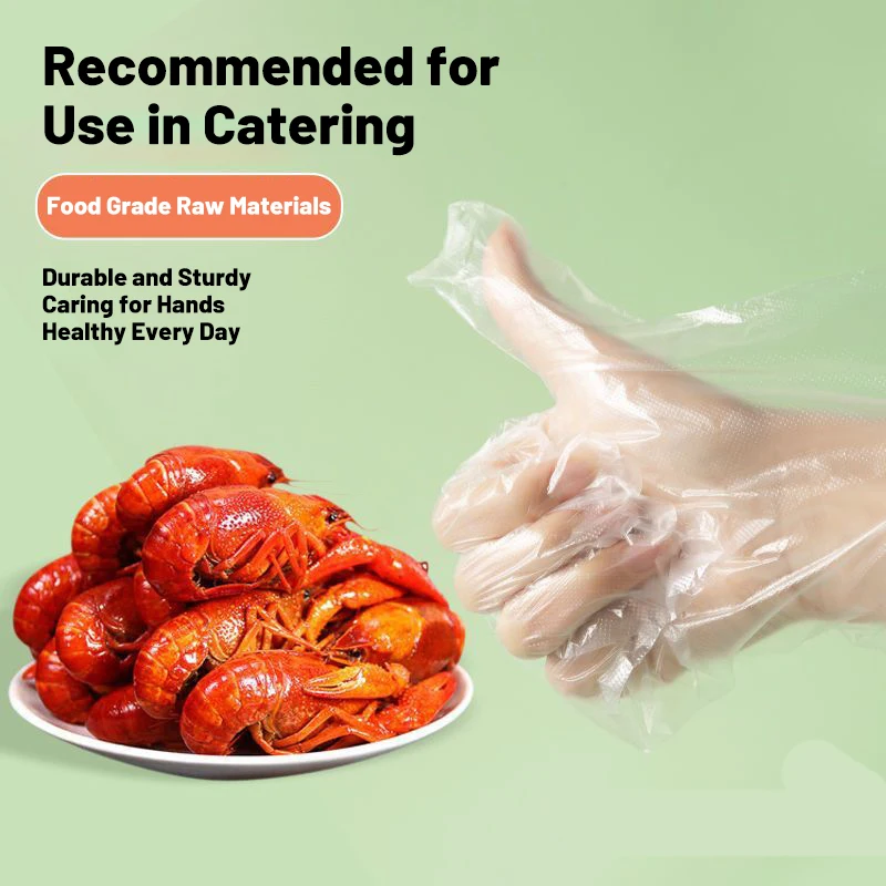 100pcs/300pcs/500pcs Cooking Cleaning disposable gloves disposable nitrile gloves vinyl disposable gloves disposable plastic gloves kitchen cleaning gloves Transparent Plastic Sanitary Gloves Household Gloves Kitchen barware