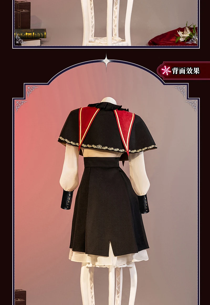 Anime Mortis Cosplay Kostüm mit Lolita Umhang Halloween Rolle Spielen Schuhe 3