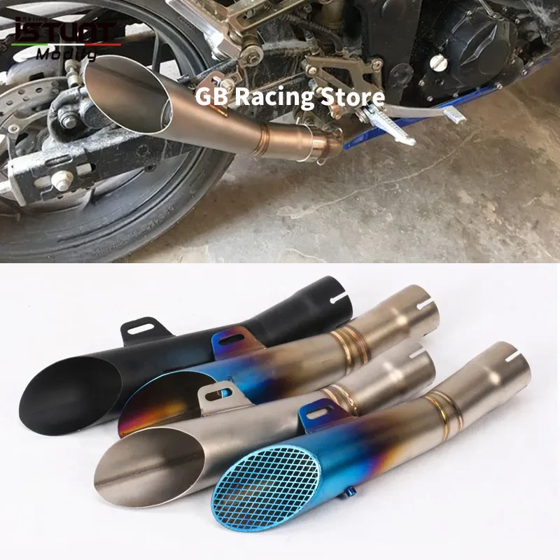 Universal R6 motorcycle exhaust pipe Silencer muffler sports for R6 R3 R1 FZ6 CB600 MT07 ATV Dirt Pit Bike 38-51mm