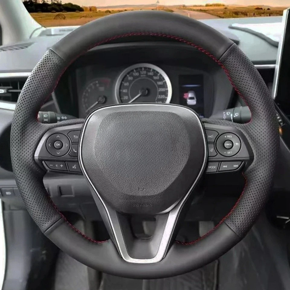 Auto lenkrad abdeckung rutsch festes schwarzes Kunstleder für Toyota Corolla Rav4 2014-2018 Camry 2014-2018 Avalon 2014-2018 – Detail 1