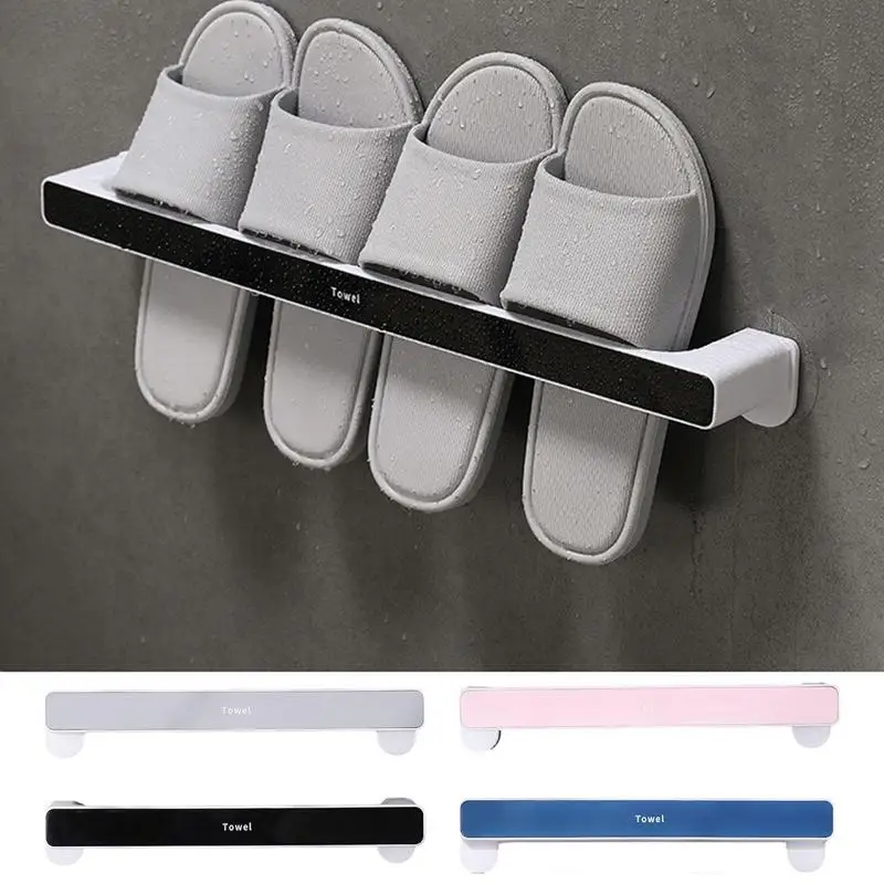 

Shoe Wall Storage Shoe Rack For RV Adhesive Slipper Holder Bathroom Shoe Dustproof Long Display Hanger Shoes Organizers