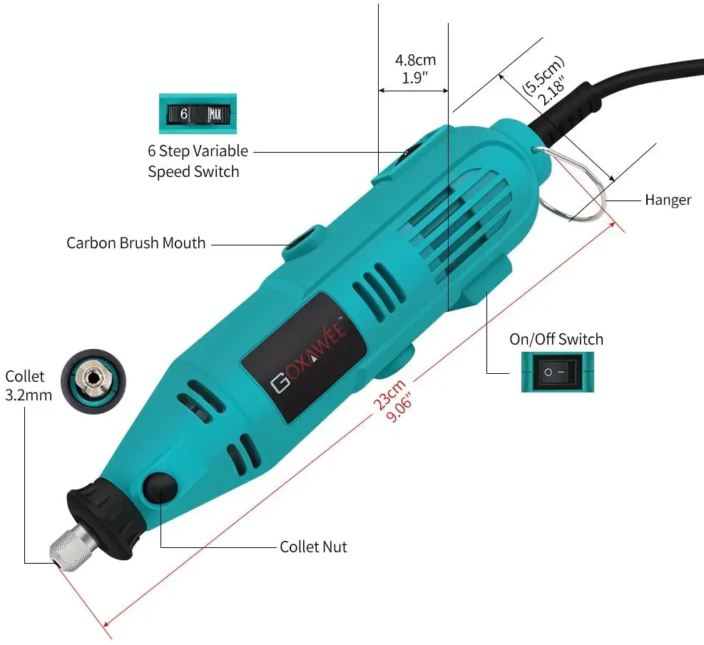 GOXAWEE-Mini amoladora eléctrica, grabador, herramientas rotativas para accesorios Dremel, molienda, corte, tallado de madera, lijado - AliExpress