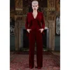 Women's Three Piece Suit Velvet Single Breasted Elegant Women's Pants Suits Female Suits Set Formal New in Matching Groups Sets 1