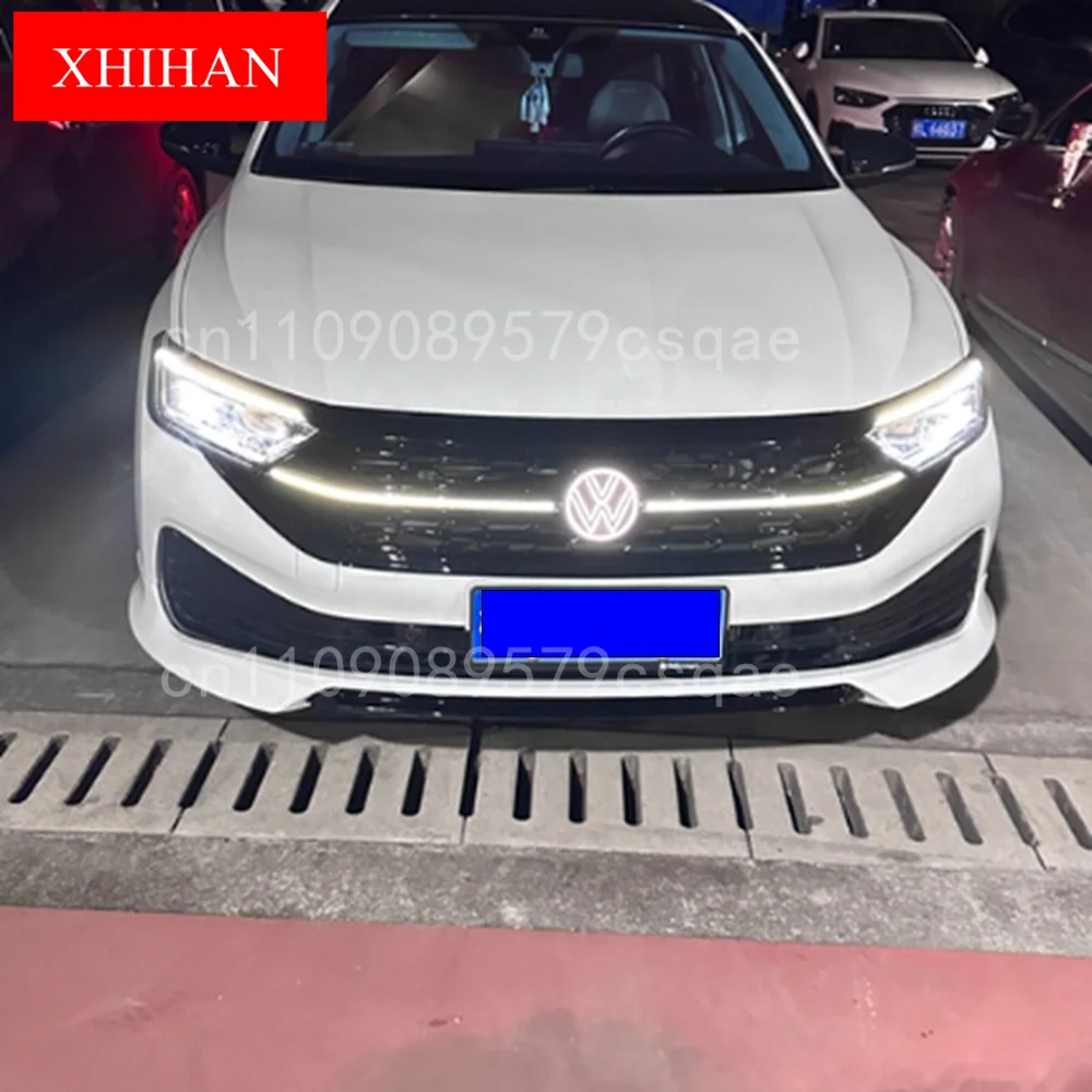 폭스바겐 vw 사기타르 제타 23-25 개조용 화이트 라이트 그릴 네트 라디에이터 자동차 액세서리용 전면 범퍼 그릴 (라이트 포함)