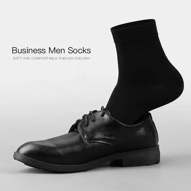 20Pcs/Lot Men's Pure Cotton Socks Plus Size Solid Color Casual Office Business Long Socks Breathable Soft Men's Socks EU39-48 2