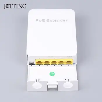 야외 PoE ++ 기가비트 익스텐더, 5 포트, 1 in 4 Out PoE 리피터, 1000Mbps, IEEE802.3af/at/bt 호환, IP65 방수