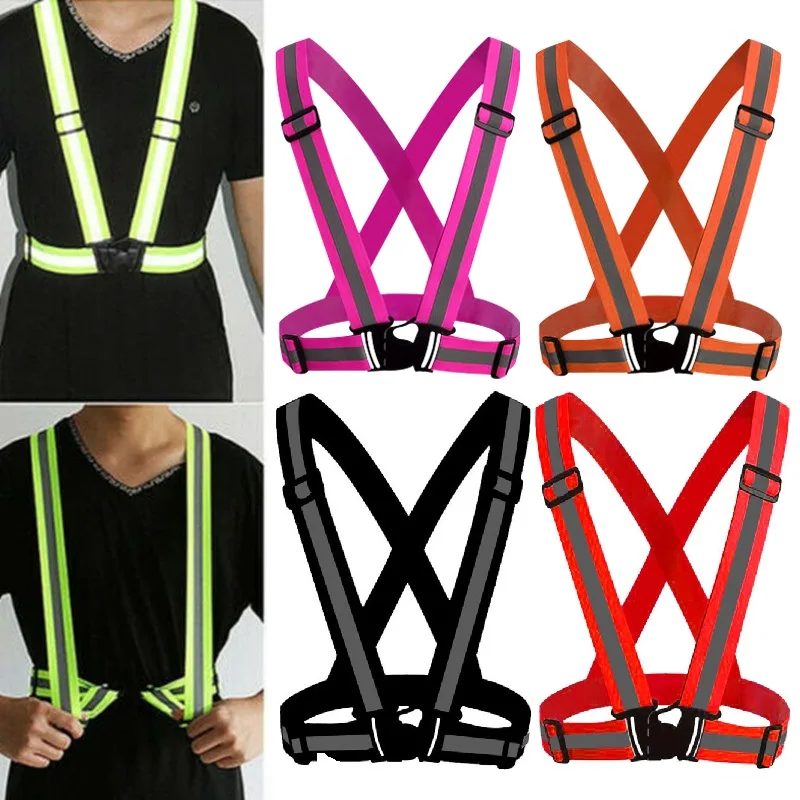 Reflective Safety Jacket Breathable Reflective Traffic Night Work Security Running Cycling High Visibility