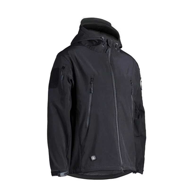 Military Shark Skin Soft Shell Jackets Men Tactical Windproof Waterproof Jacket Men Army Combat Jackets Male Hooded Bomber Coats