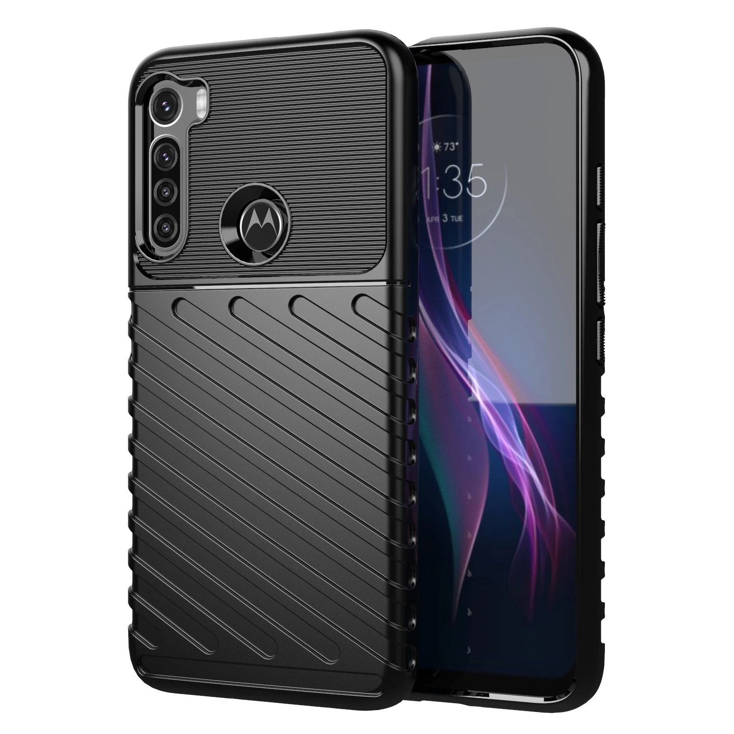 

Fashion Mobile Shell for Motorola One Fusion+ Vision fusion plus moto one macro Thunder Case For Moto One Hyper Silicone Cover
