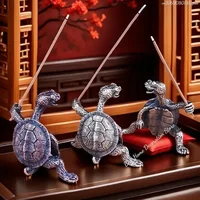1pcs Mini Turtle Shape Incense Censer Sandalwood Stick Holder Vintage Bronze Animal Incense Holder Burner Stand Gift Home Decor - Image 3